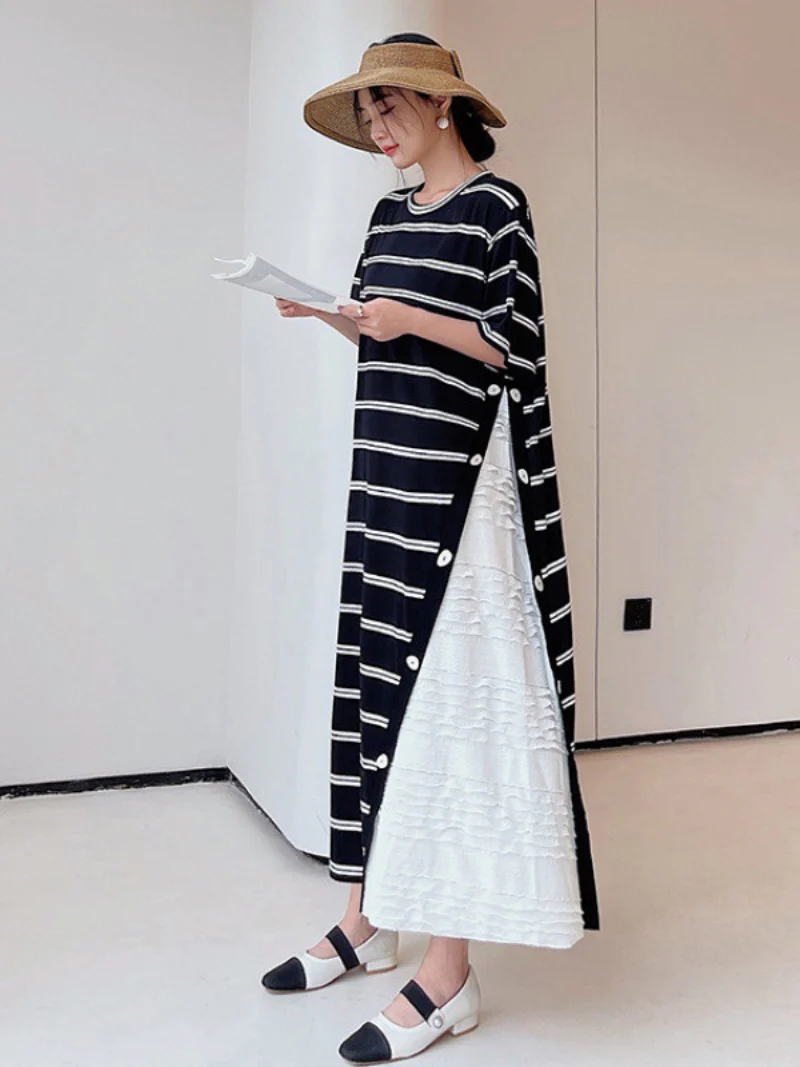 Summer Casual Party Wrap Maxi Dresses Short Sleeve A Line Long Tiered Sun dress - Image 2
