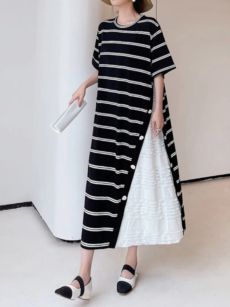Summer Casual Party Wrap Maxi Dresses Short Sleeve A Line Long Tiered Sun dress - Image 3