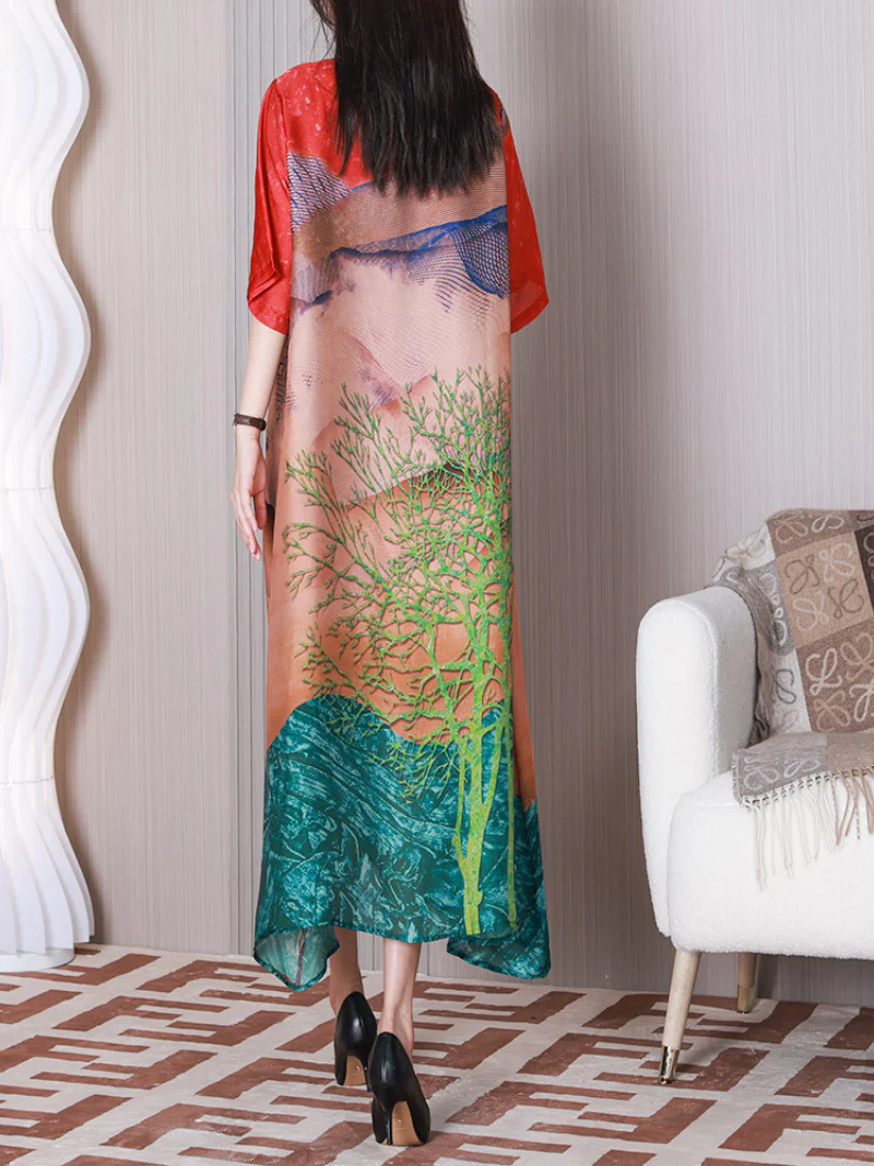 A Little Memory Round Neck A-line Dress - Image 5