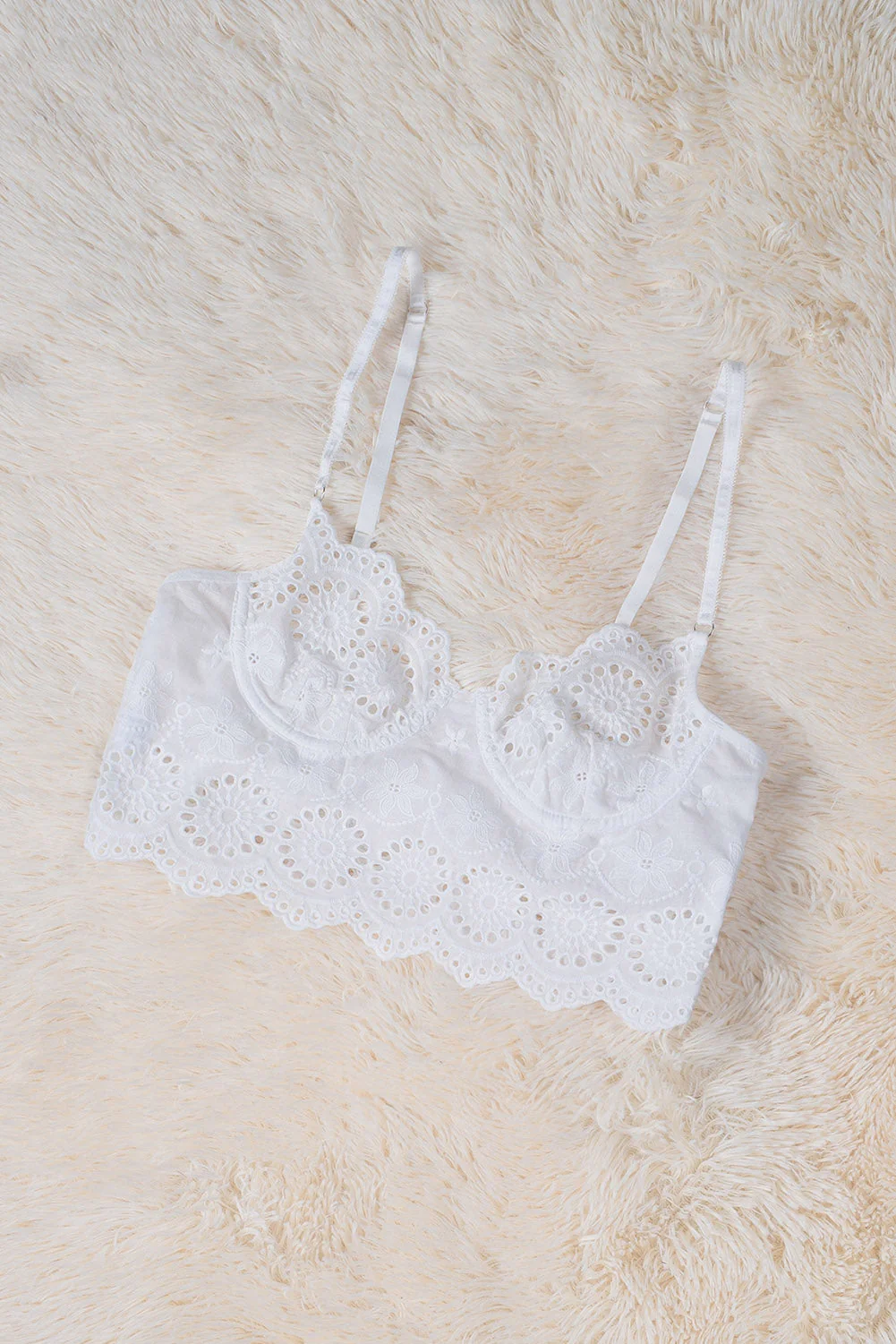 Adjustable Hollow Out Lace Bralette - Image 8