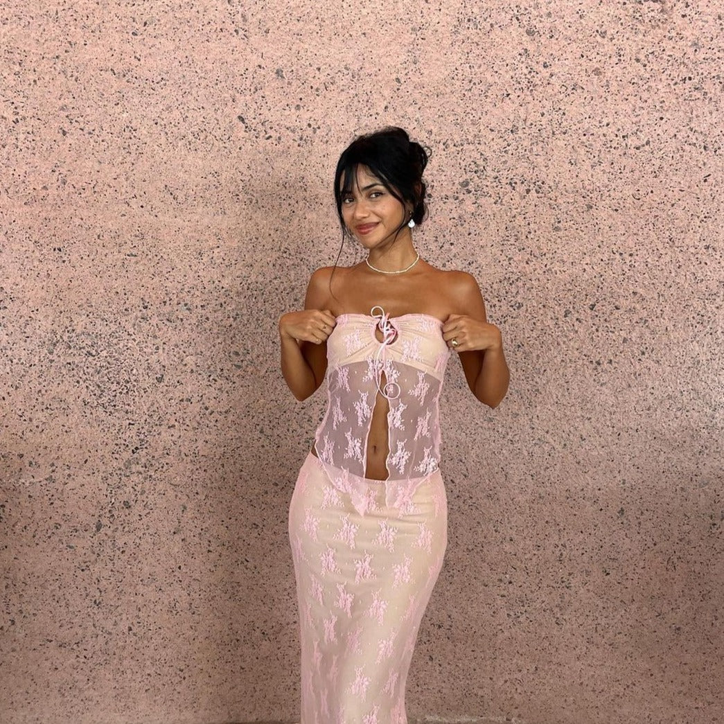 UME Lace TOP and MAXI Skirt SET - Image 8