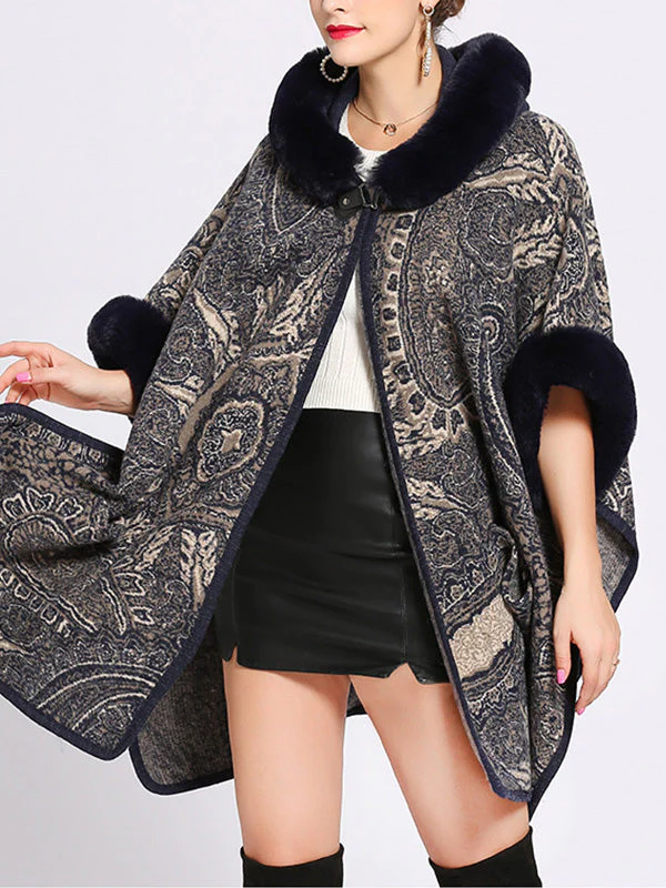 Amiable Outfitting Fluffy Plus Size Cape Cardigan - Image 11