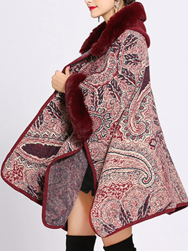 Amiable Outfitting Fluffy Plus Size Cape Cardigan - Image 14