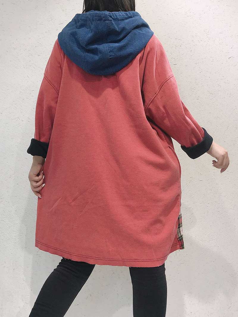 Anatomy Of Love Doll Print Hooded Midi Sweatshirt Dress - Image 2