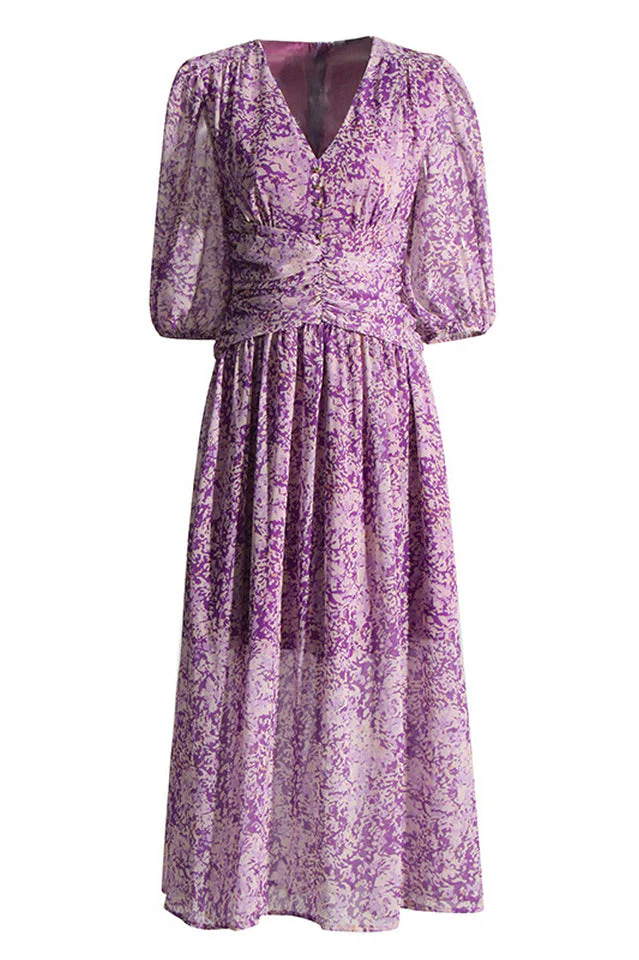 Aurier Printed Midi Dress - Image 7
