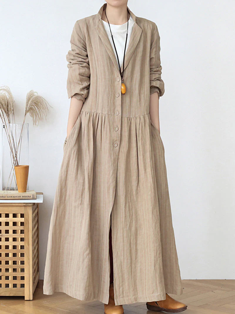 Back Your Soul Linen Coat - Image 5