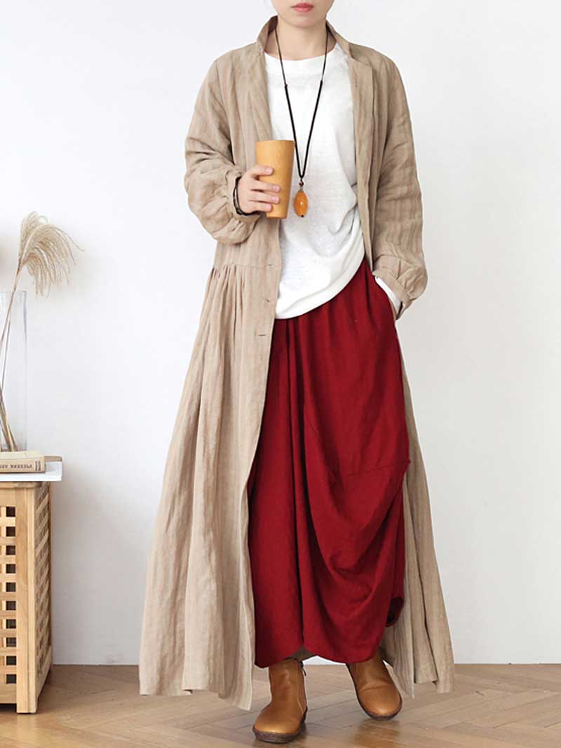 Back Your Soul Linen Coat - Image 8