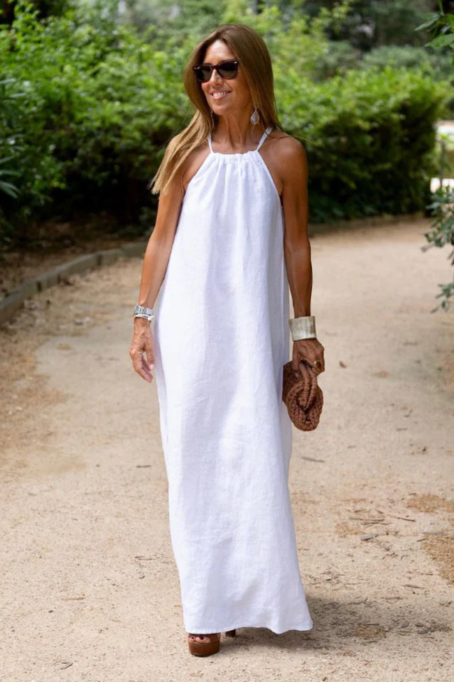 Basic Casual Outdoor Halter Dress - Image 4