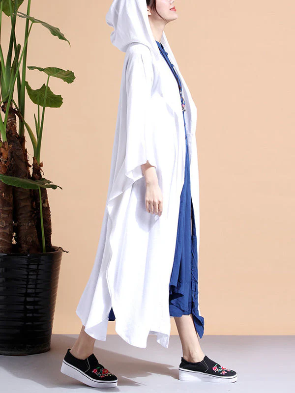 Batwing-sleeves Loose Cape Coat - Image 15