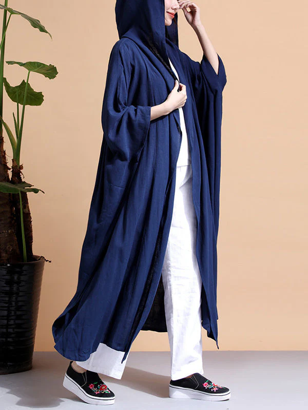 Batwing-sleeves Loose Cape Coat - Image 5