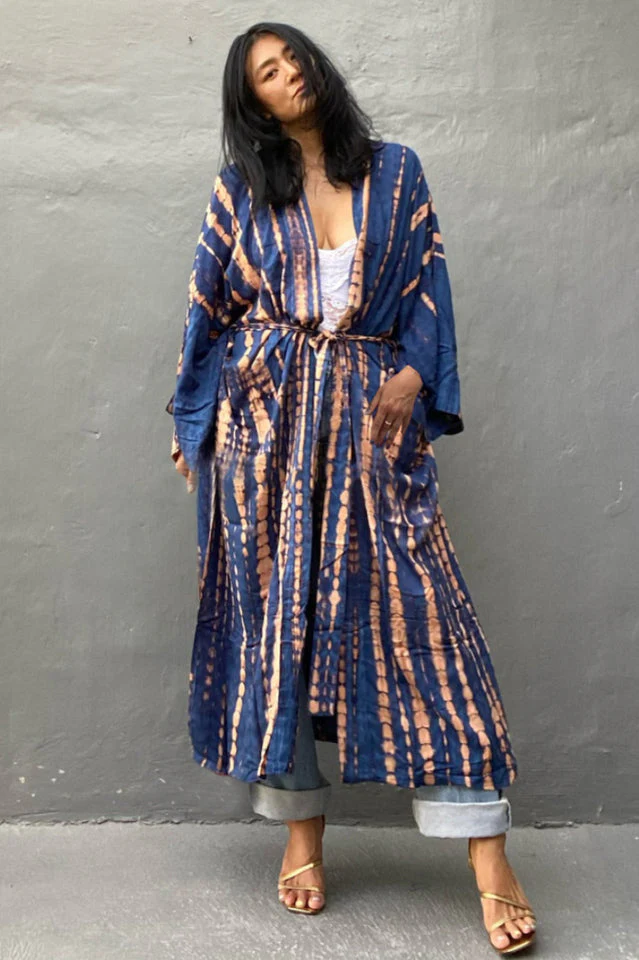 Beach Color Block Printing Cover Up - Image 10