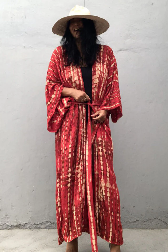 Beach Color Block Printing Cover Up - Image 14