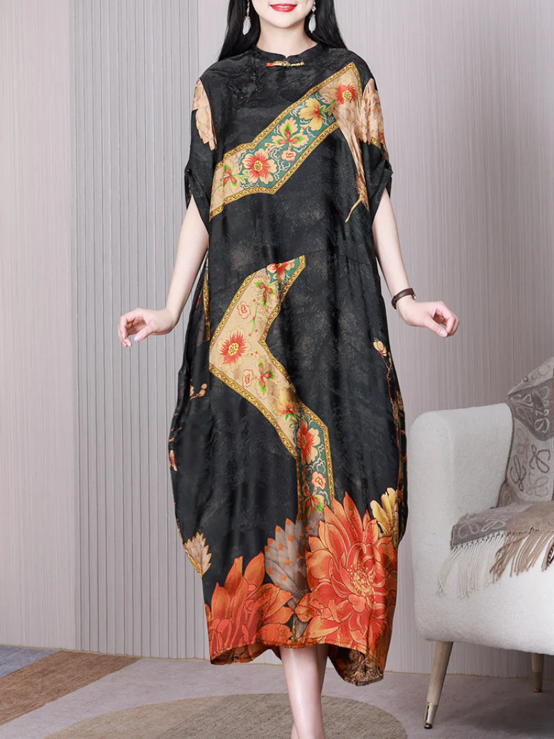 Beautiful Life Stand Collar Middle-Waist A-line Dress - Image 4