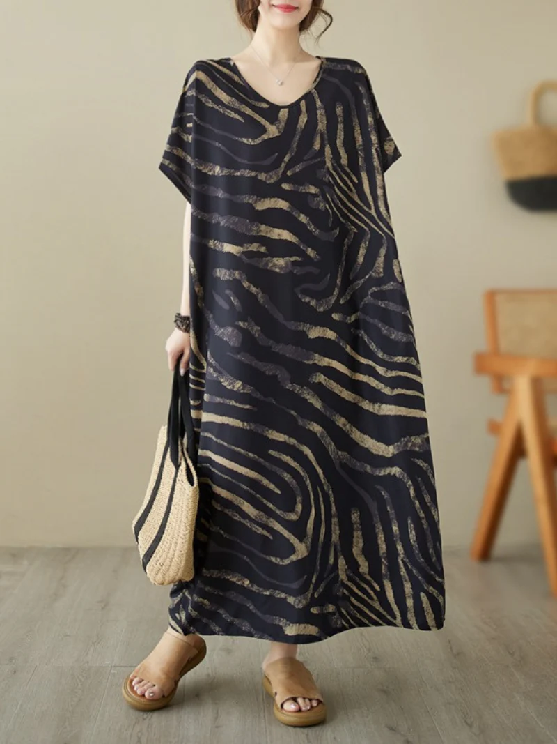 Beautiful Soul Polyester Round Neck Kaftan Dress - Image 3