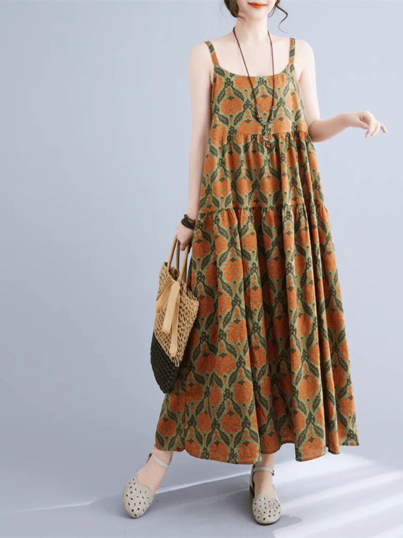 Beauty of Nature Floral A-line Dress - Image 3