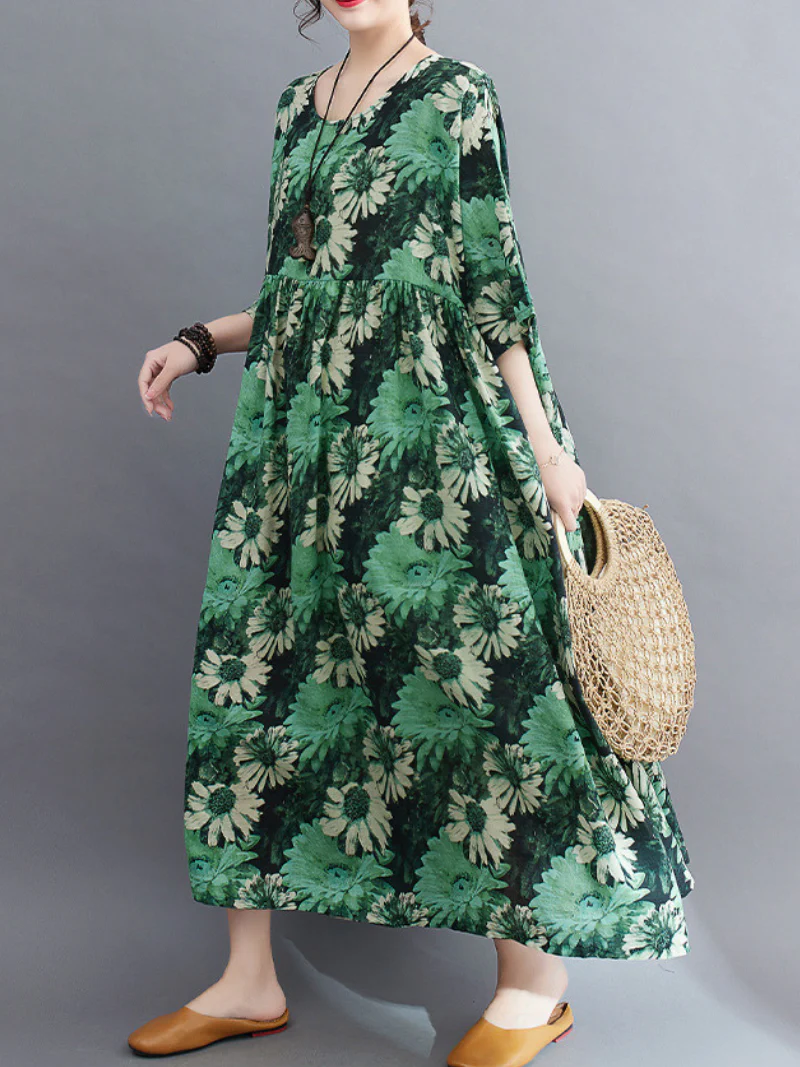 Beauty Queen Round Neck Smock Dress - Image 3