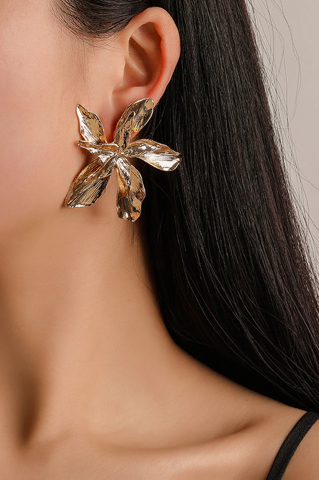 Big Flower Drop Dangle Earrings - Image 8
