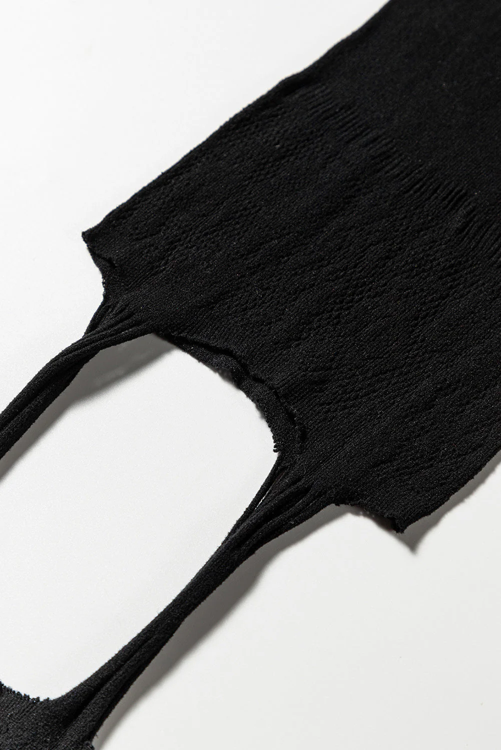 Black Lace Crochet Sleeveless Body Stockings - Image 11