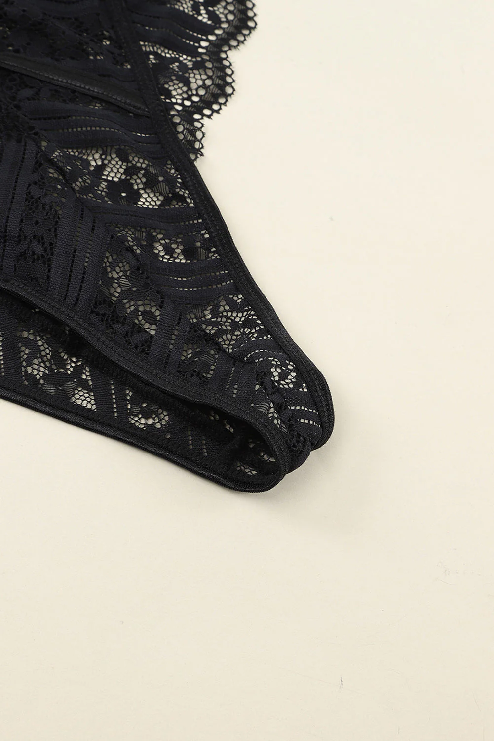 Black Spaghetti Strap Lace Bralette Set - Image 13