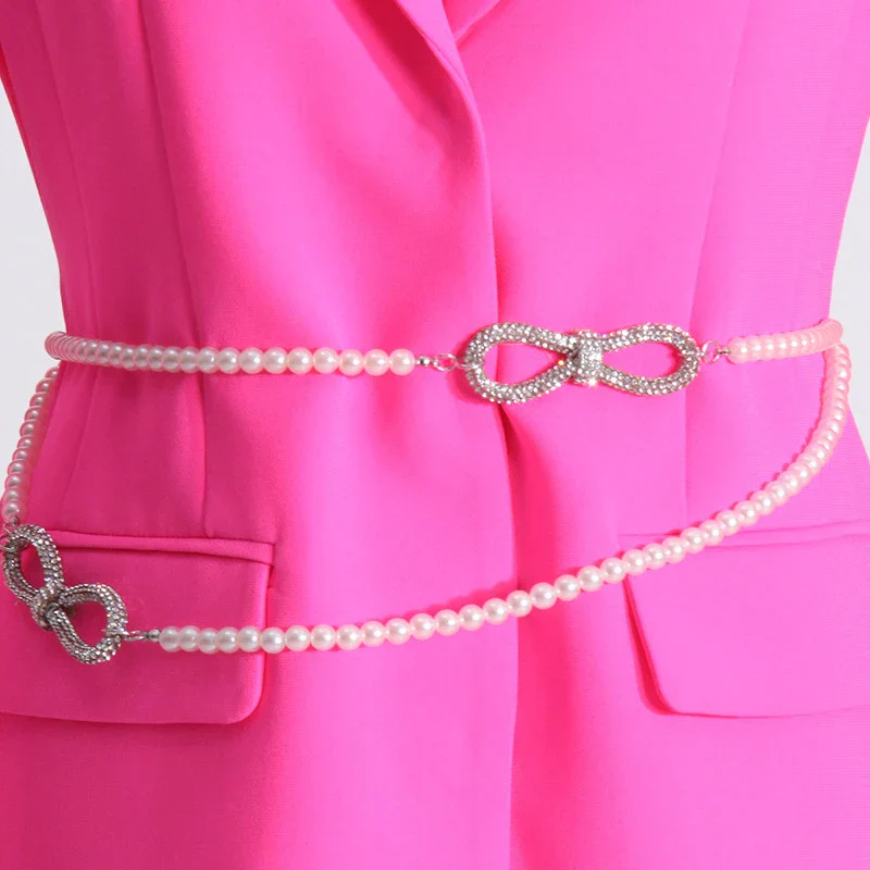 Blazer Dress with CUT Out SleeveS - Fuchsia - Image 5
