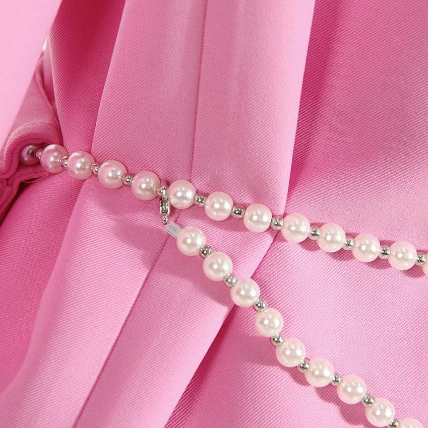 PINK Blazer with RHINESTONES CHAIN - Image 5