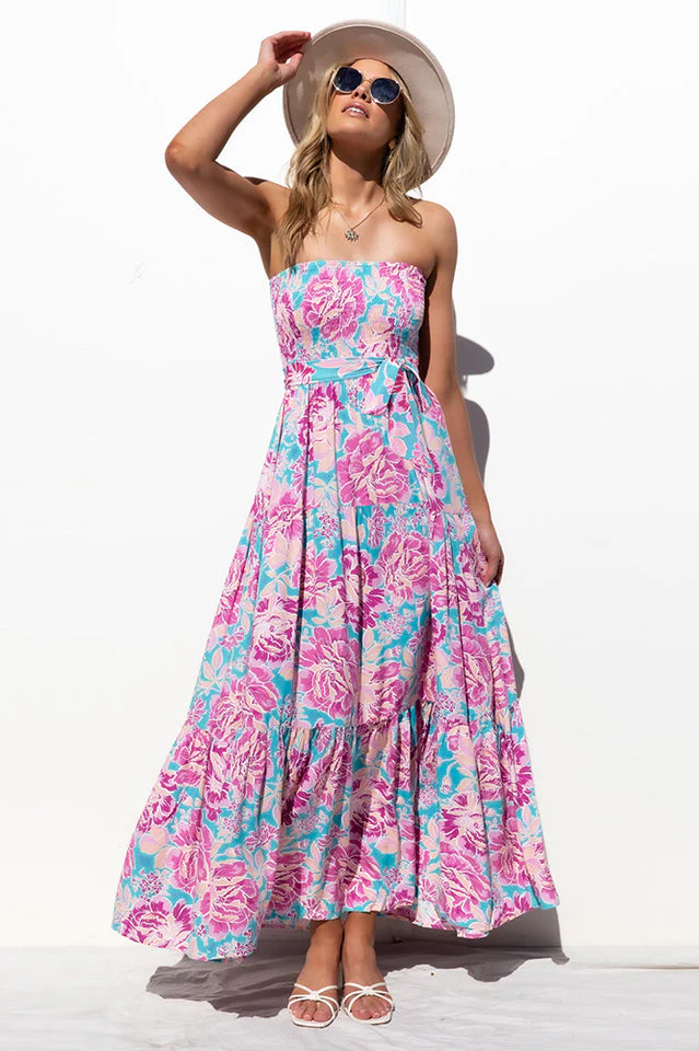 Bohemian Sleeveless Floral Dress - Image 8