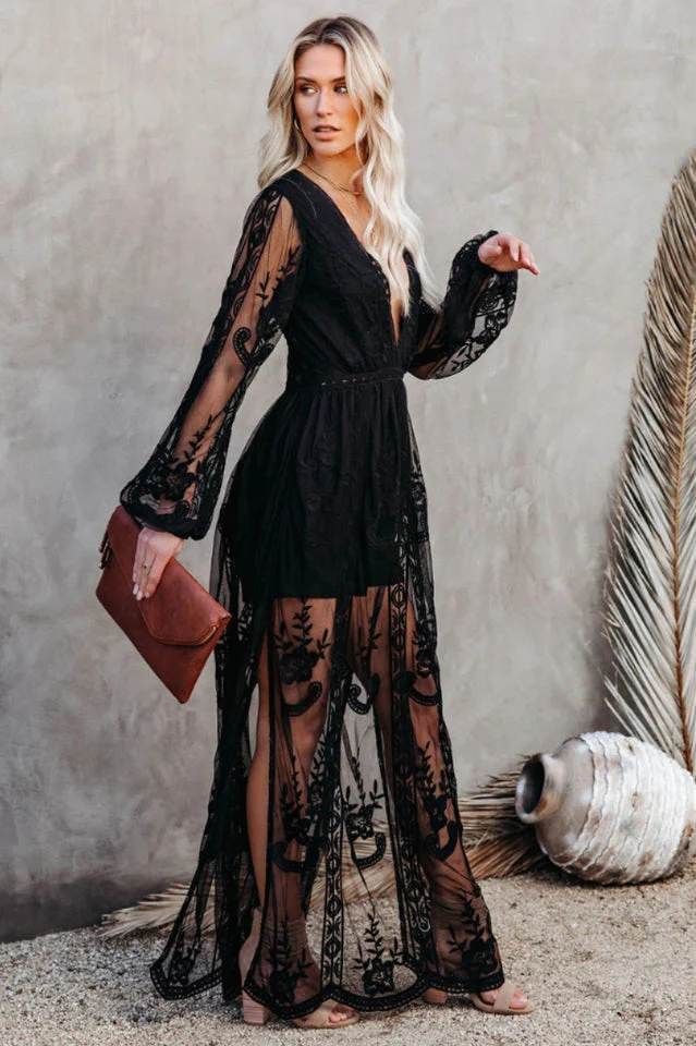 Boho Lace Maxi Dress - Image 16