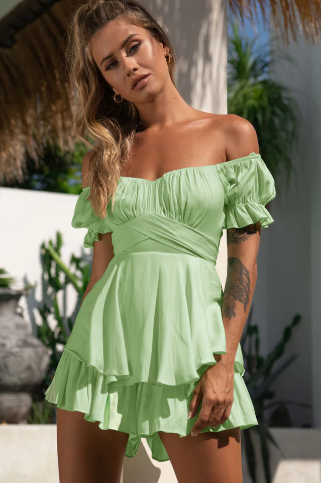 Boho Off Shoulder Romper - Image 16