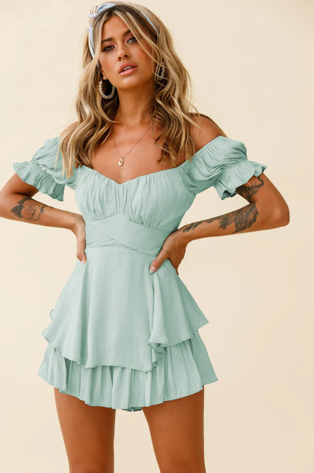 Boho Off Shoulder Romper - Image 20