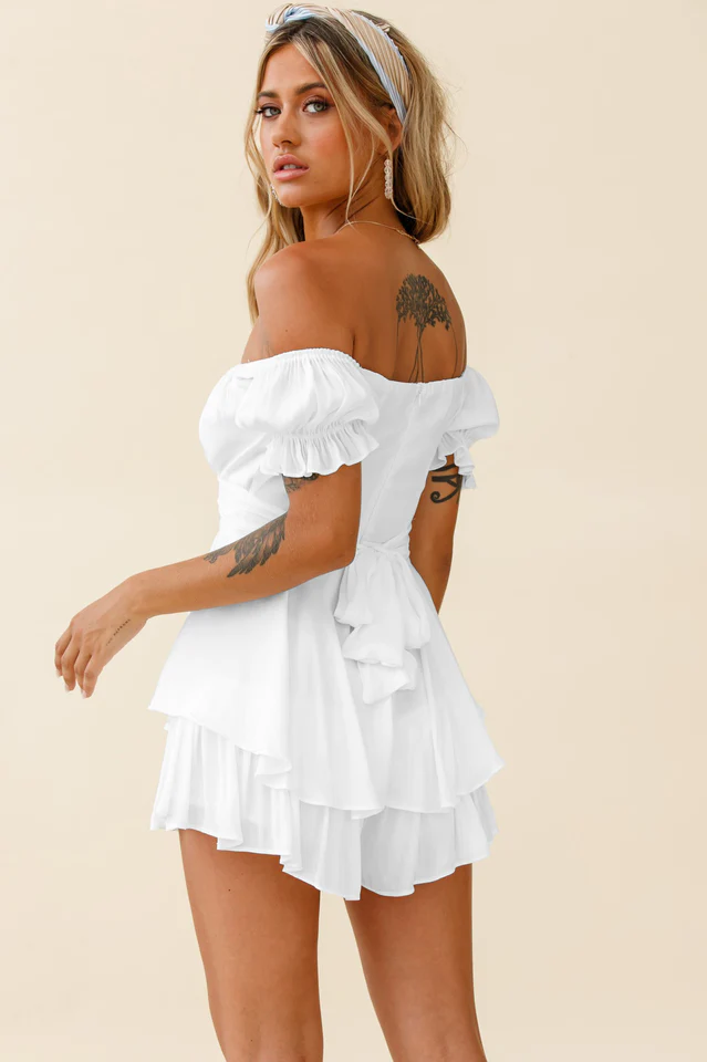 Boho Off Shoulder Romper - Image 35
