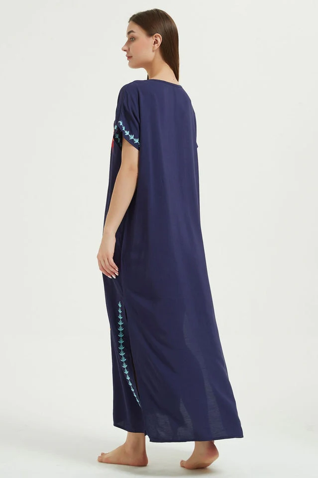 Boho Print Slit Dress - Image 11