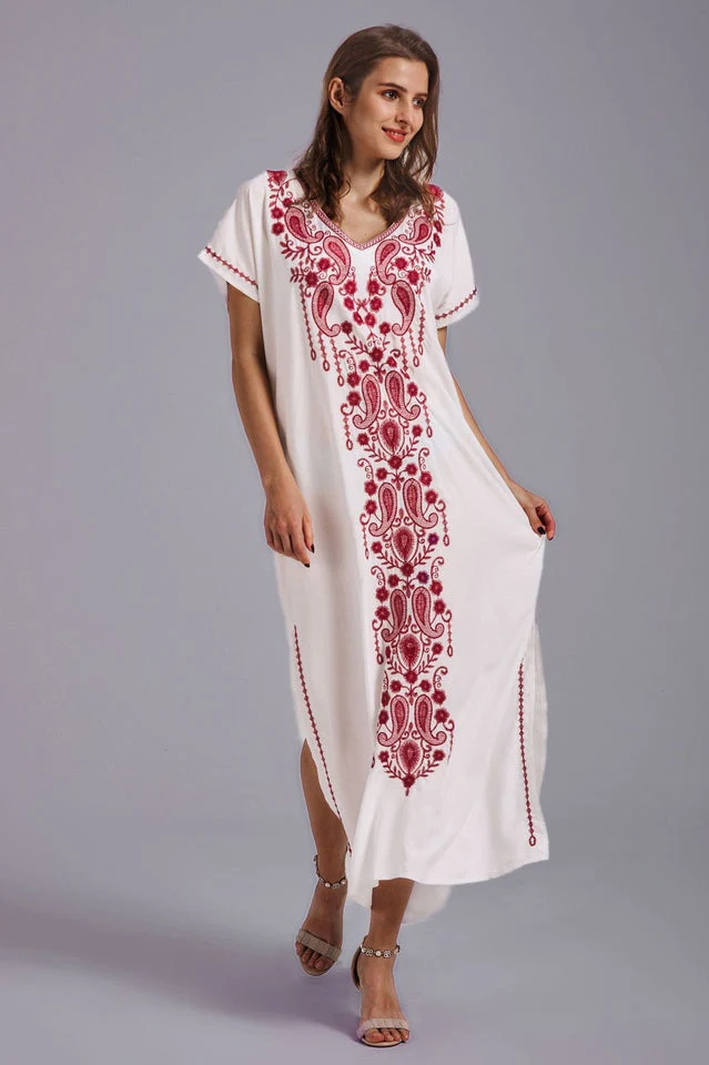 Boho Print Slit Dress - Image 22