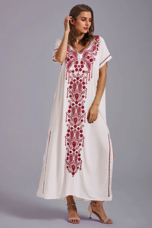 Boho Print Slit Dress - Image 23