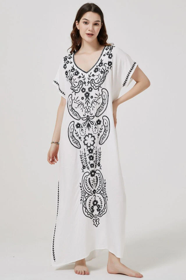 Boho Print Slit Dress - Image 35