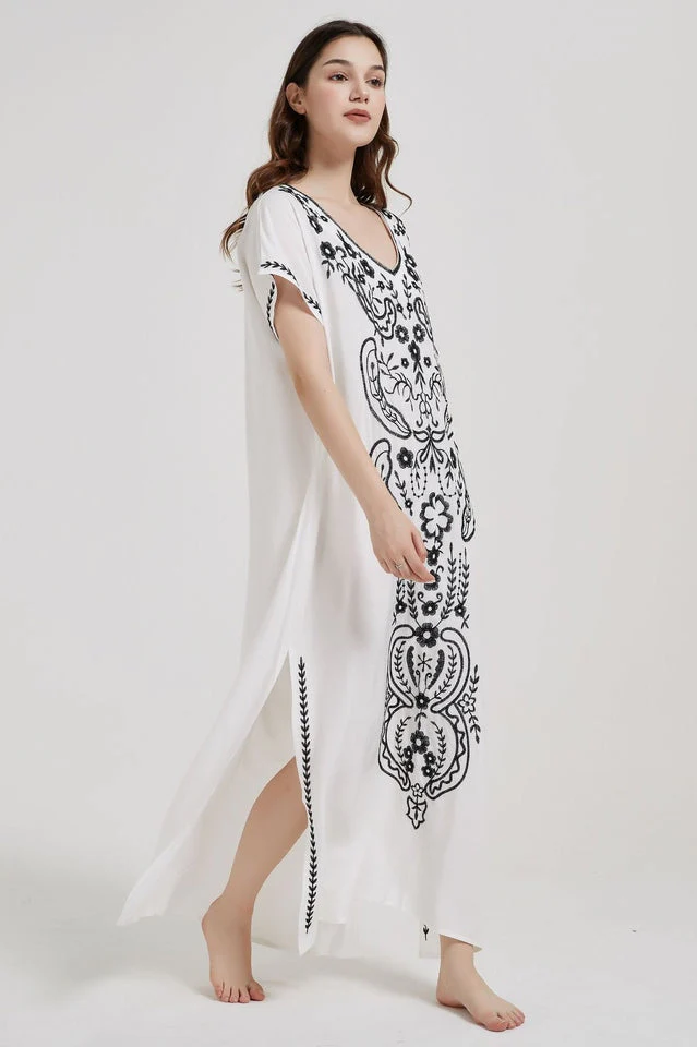 Boho Print Slit Dress - Image 37