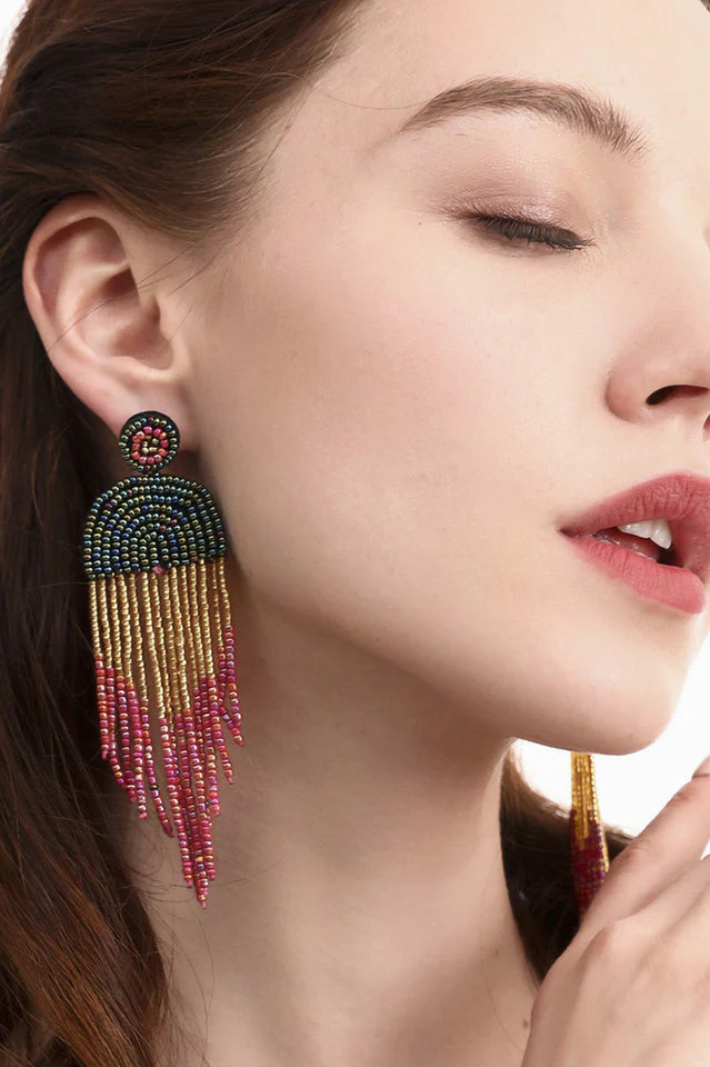 Boho Waterfall Drop Earrings - Image 2