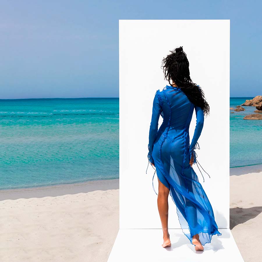 Long Sleeve Mesh MAXI Dress - Image 2