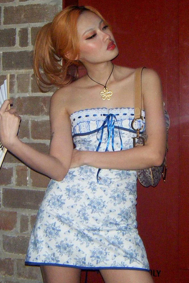 Butterfly Bouquet Floral Tube Short Dress - Image 12