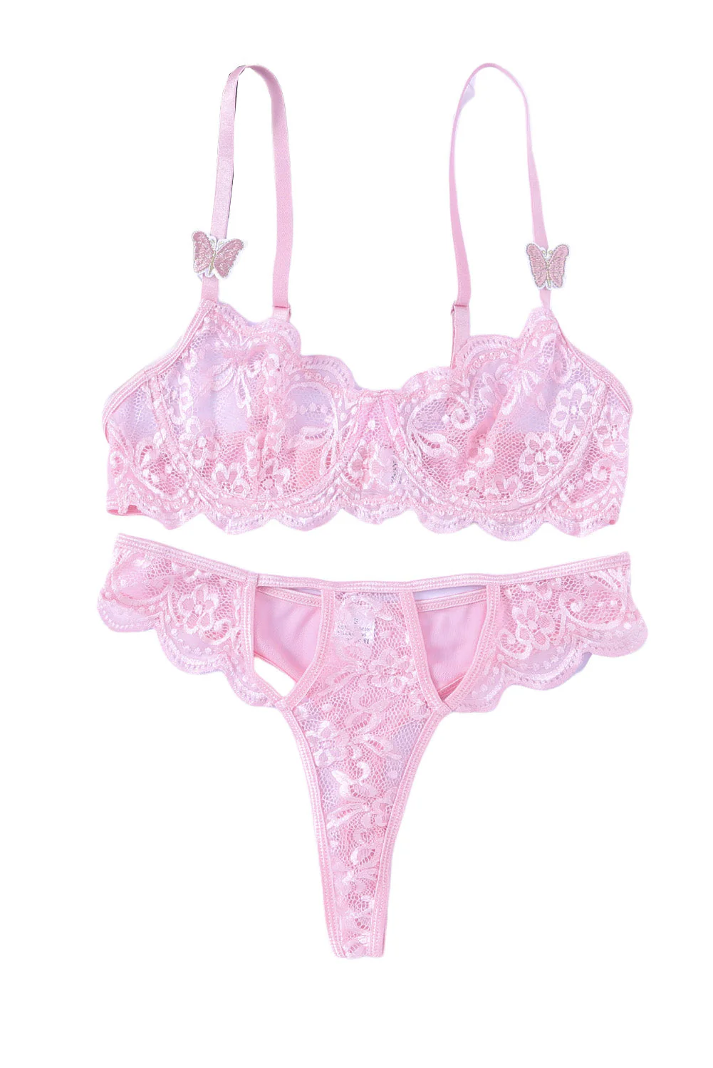 Butterfly Cut-Out Lace Bra And Panty Set - Image 22