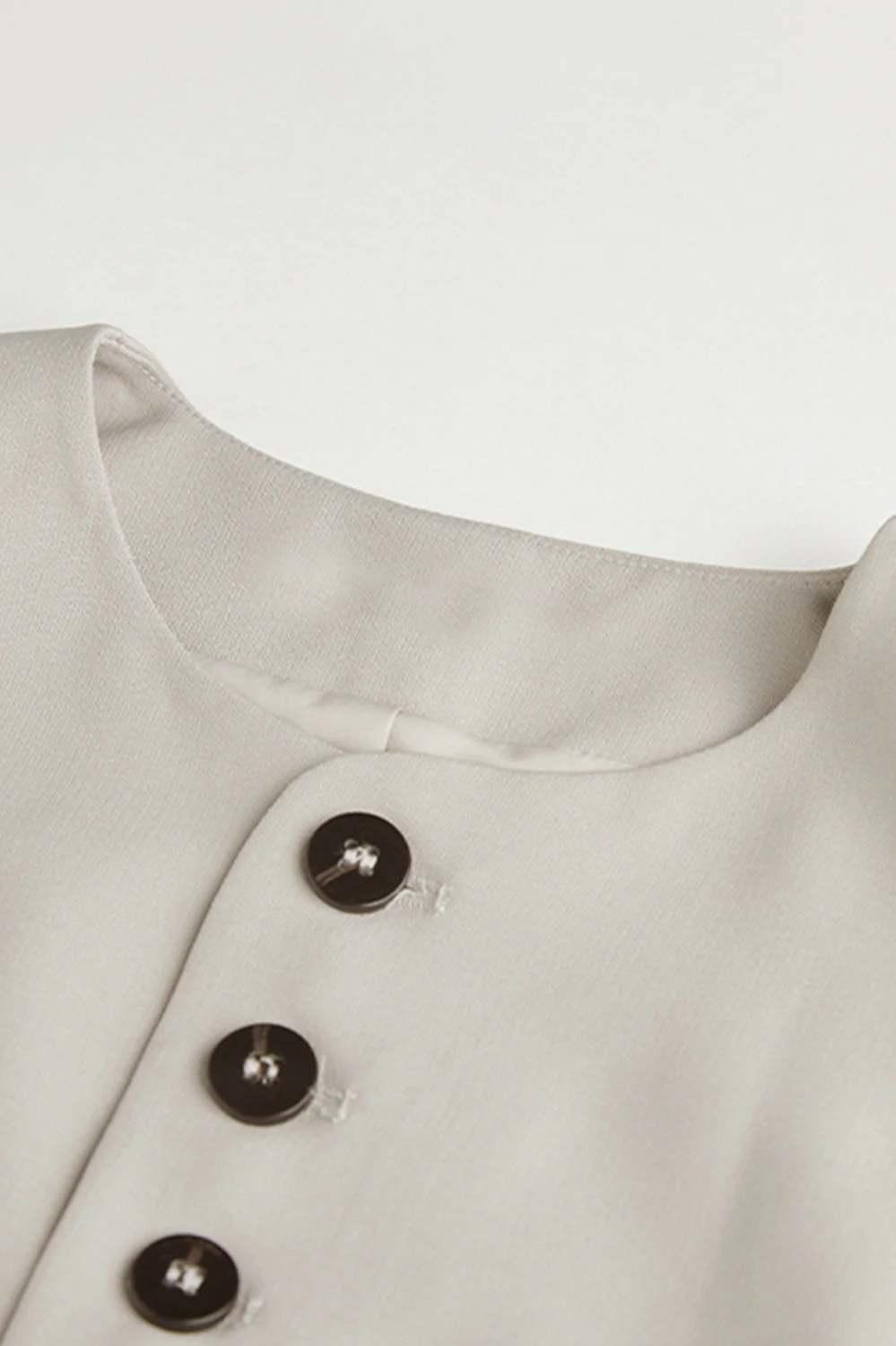 Buttoned Vest - Beige - Image 4