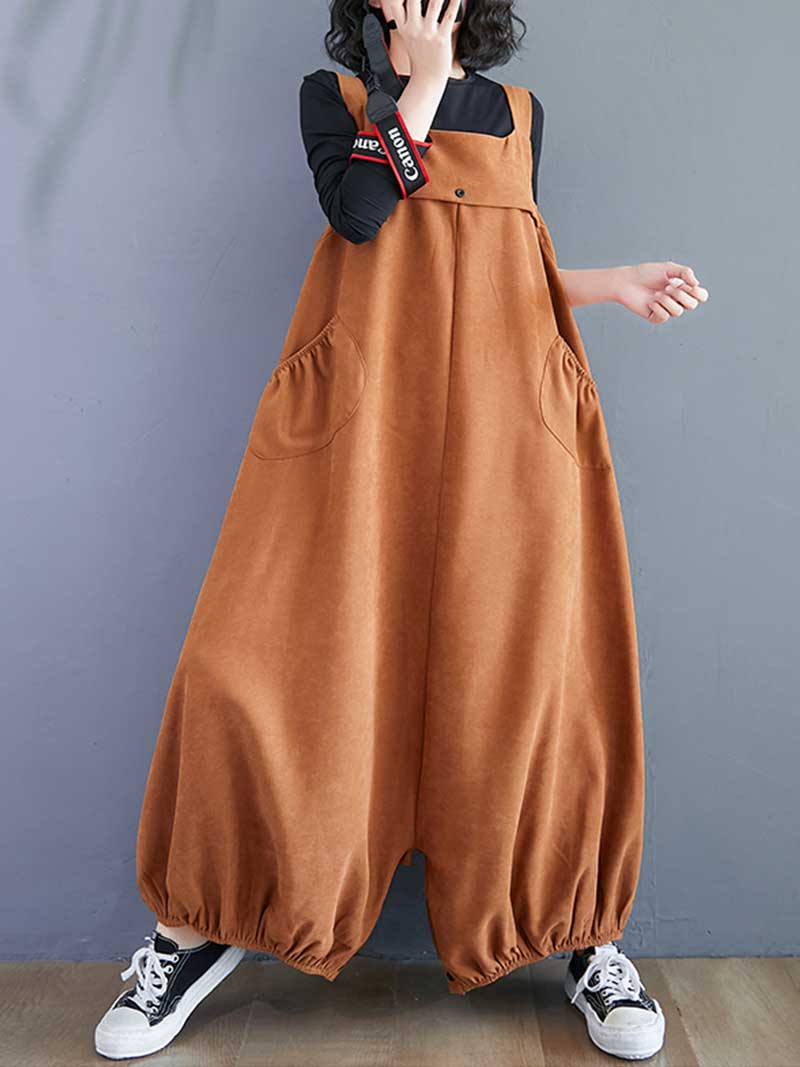 Call My Name Cotton Overall Baggy Dungarees - Image 2