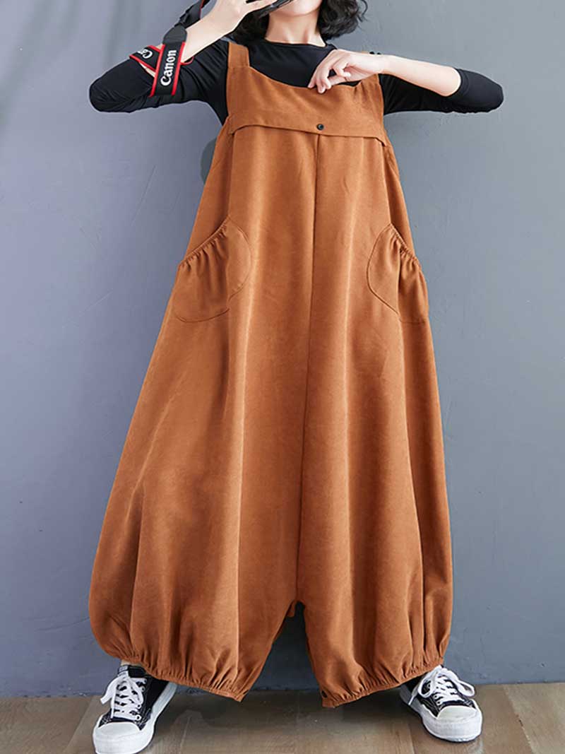Call My Name Cotton Overall Baggy Dungarees - Image 4
