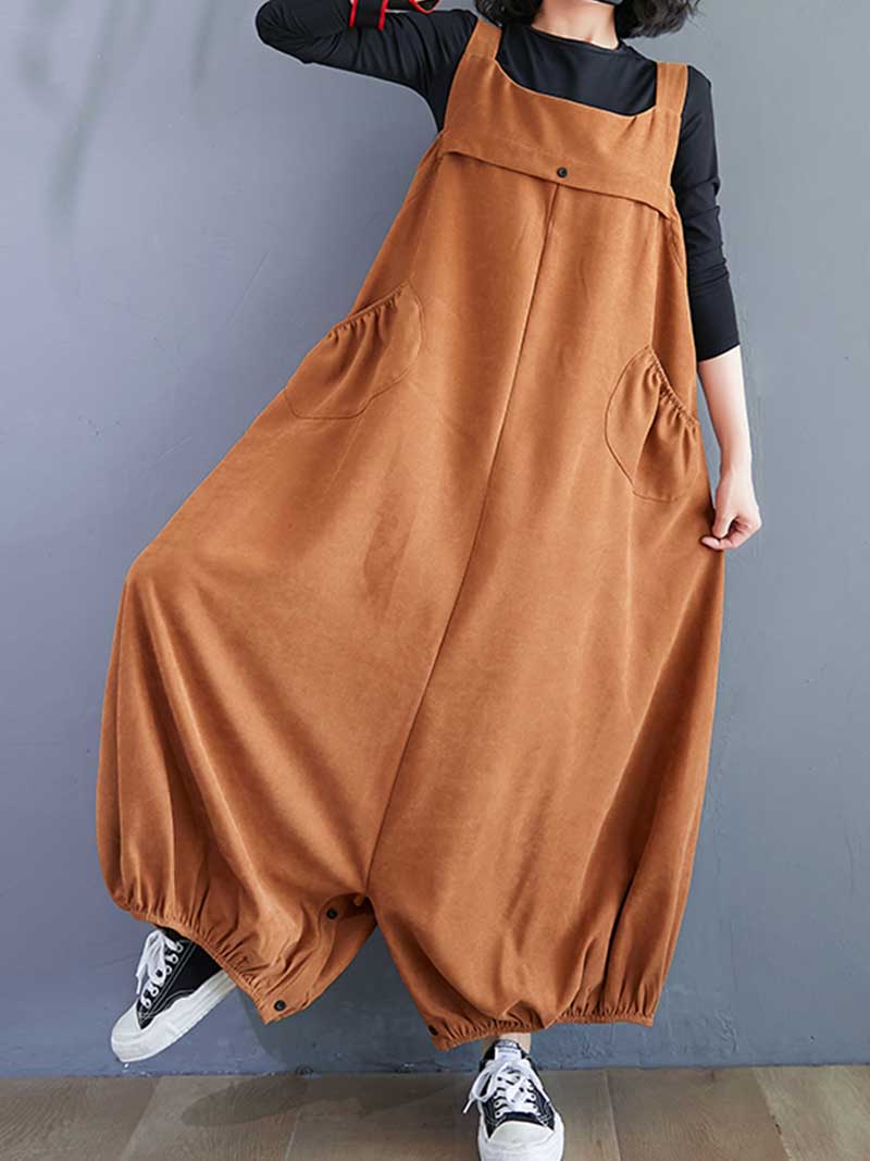 Call My Name Cotton Overall Baggy Dungarees - Image 5