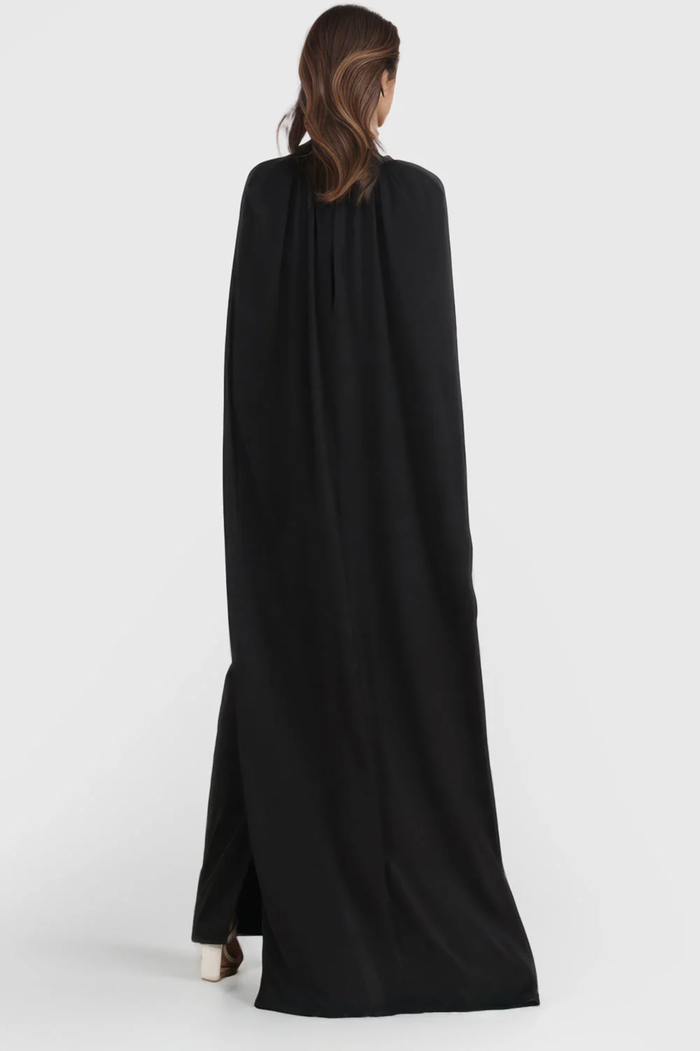 Cape Maxi Dress - Black - Image 2
