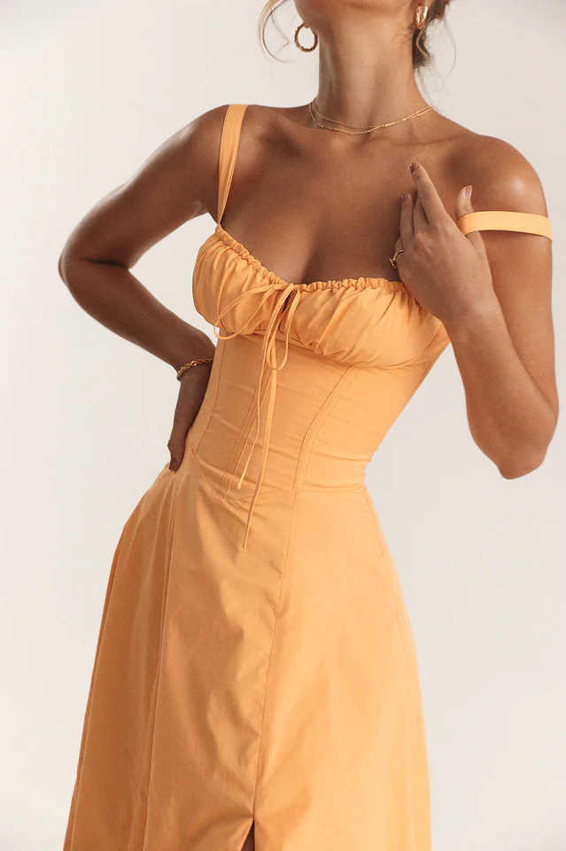 Carmen Tangerine Bustier Sundress - Image 6