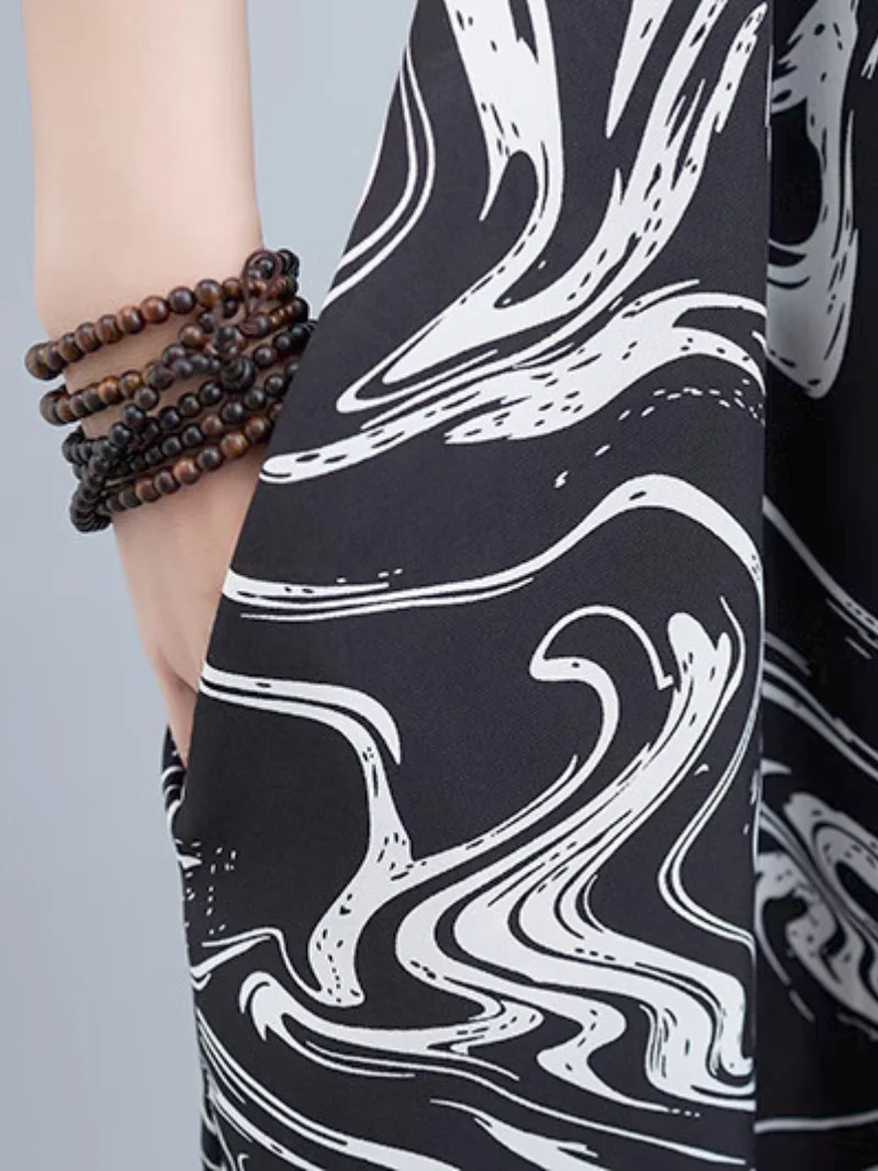 Close To My Heart Round Neck Kaftan Dress - Image 4
