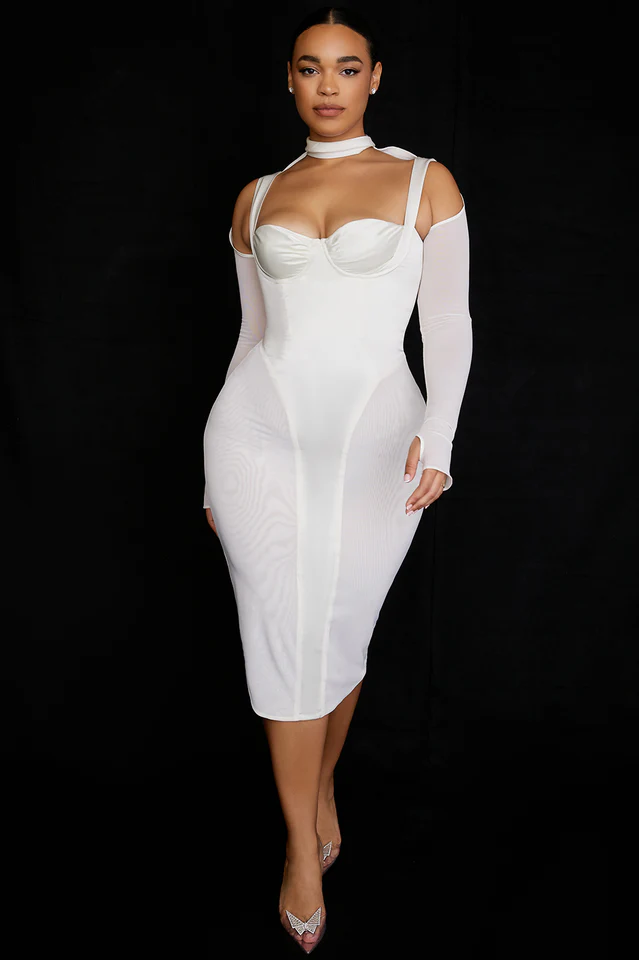 Corset Midi Dress - Image 8