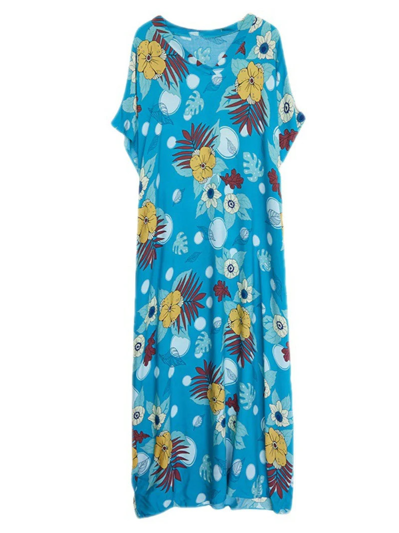Cotton Kaftan, Long Caftan,Dress For to be Moms, Beach Cover up, Sleepwear - Image 4