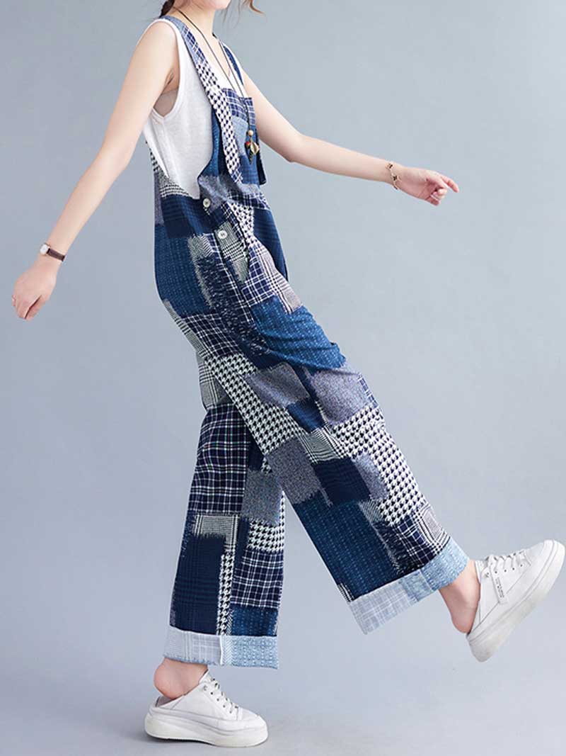 Cotton Sleeveless Blue Overall Dungaree - Image 5