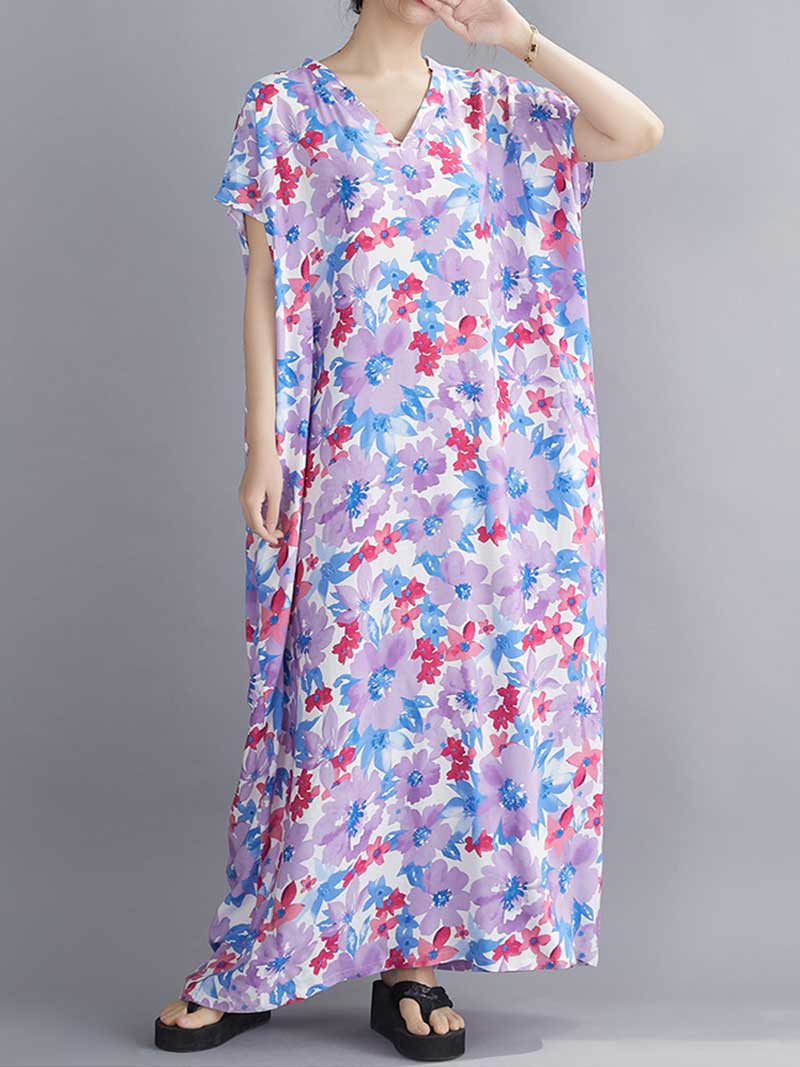Crazy Love Floral Printed Kaftan Dress - Image 3